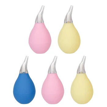 

5Pcs Baby Newborn Nasal Aspirator Suction Soft Tip Mucus Vacuum Runny Nose Cleaner, Random Color