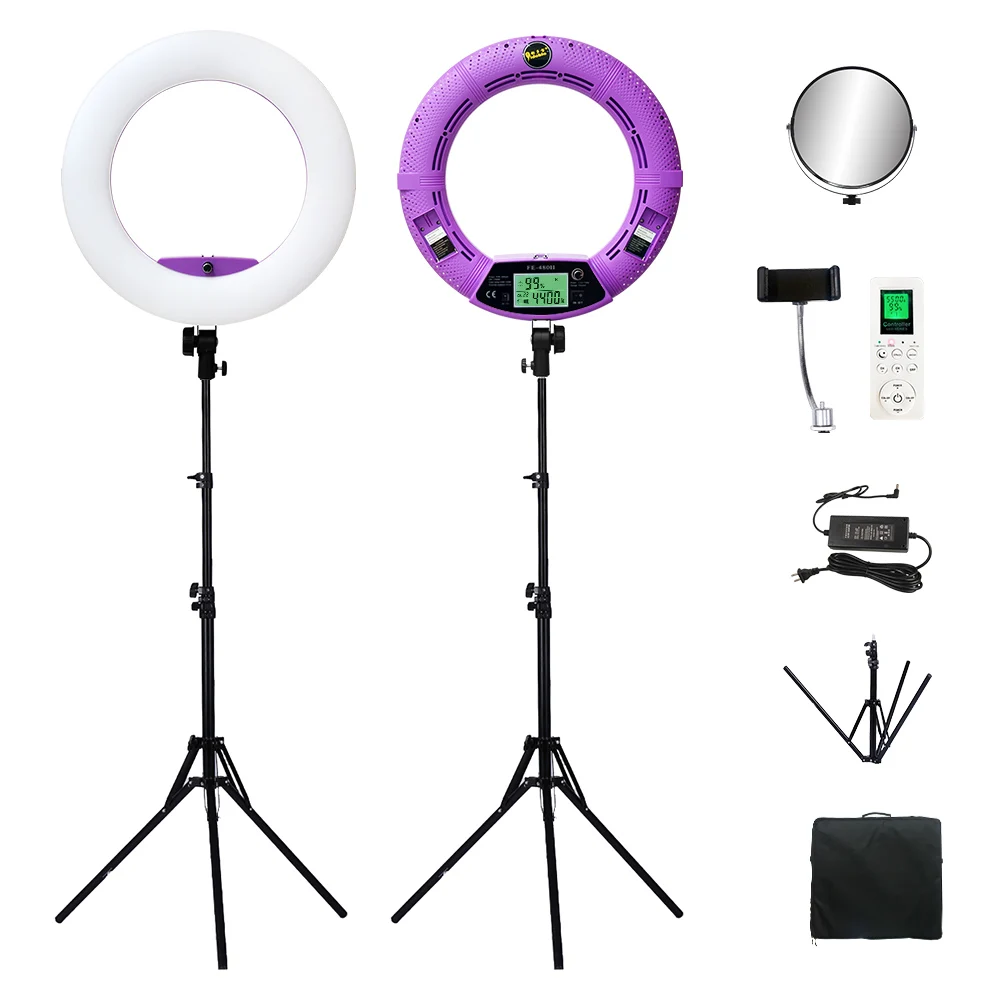 Yidoblo Dimmable 22 '' 55cm 100W FS-640II LED Bague Lumière Vidéo Photographie avec télécommande pour éclairage Selfie, Youtube en Direct Streaming