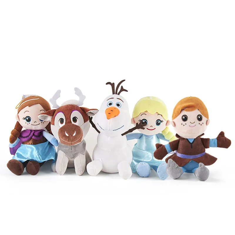 

1pcs 25cm Cute Anna Elsa Olaf Sven Kristoff Plush Doll Princess Anna& Elsa Doll Girl Birthday Gifts Pelucia Boneca Juguetes