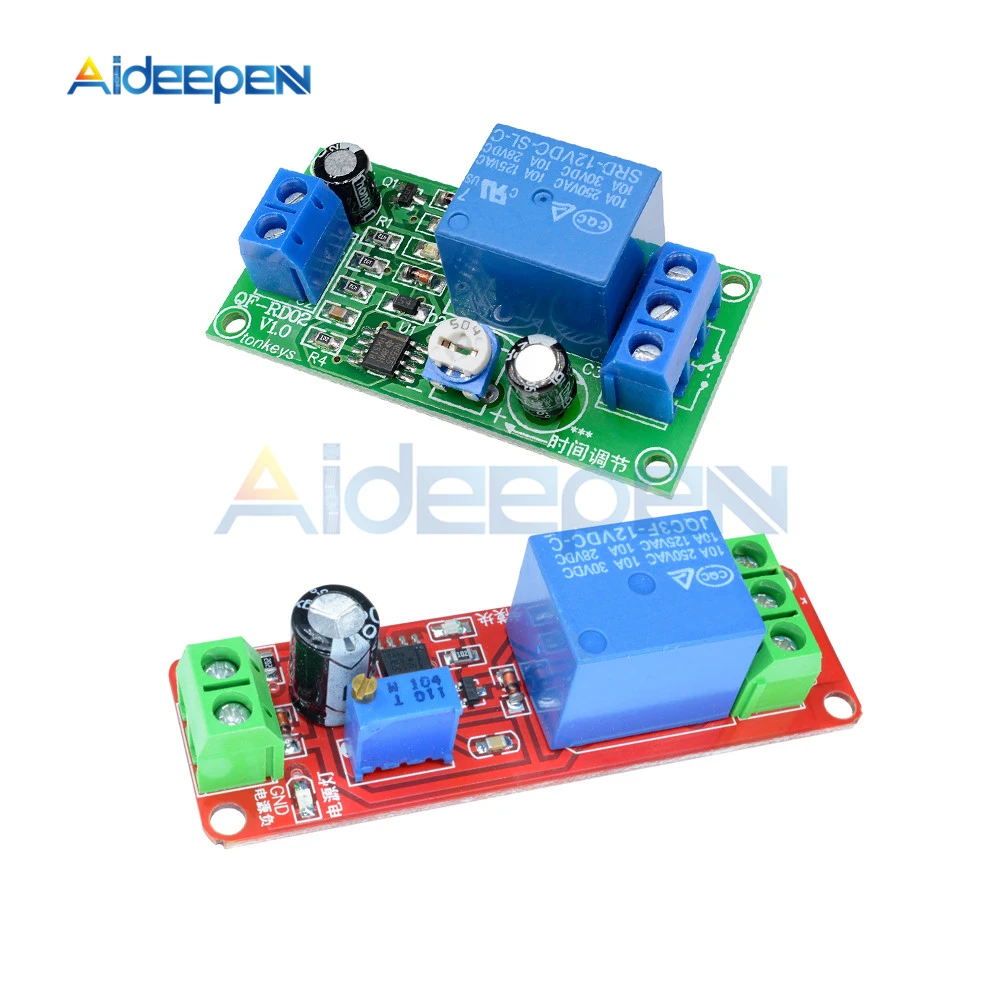 Esenlong Ritardo Timer Relè Autobloccante Timer on off Timer Super 555 Timer Nero Dc 5V
