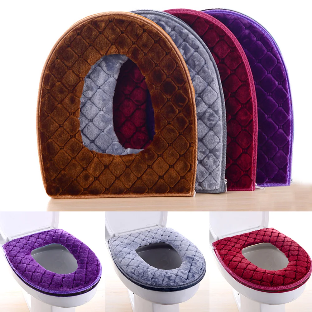 Thickened Toilet Seat In The Bathroom Can Be Cleaned And Insulated Toilet Seat Cover Winter Comfort Seat Toilet Decoration
