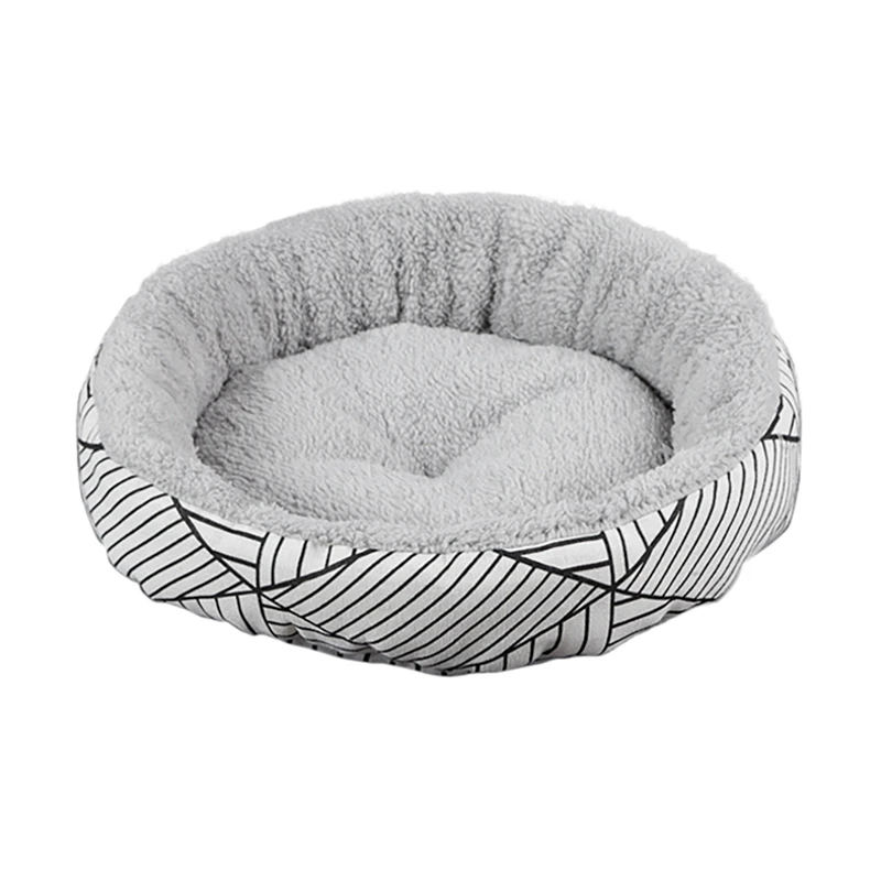 Согревающая кровать для питомца собаки, моющаяся флоппи очень удобная плюшевая Бортовая лента и нескользящее дно для маленьких и крупных собак Hondenmand - Цвет: Серый