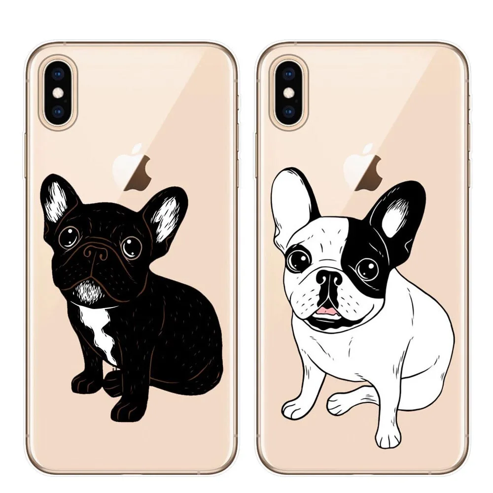 Милый чехол для iPhone X XR XS Max 8 8Plus 7 7Plus 6 6S Plus 5S SE мягкий прозрачный силиконовый из ТПУ