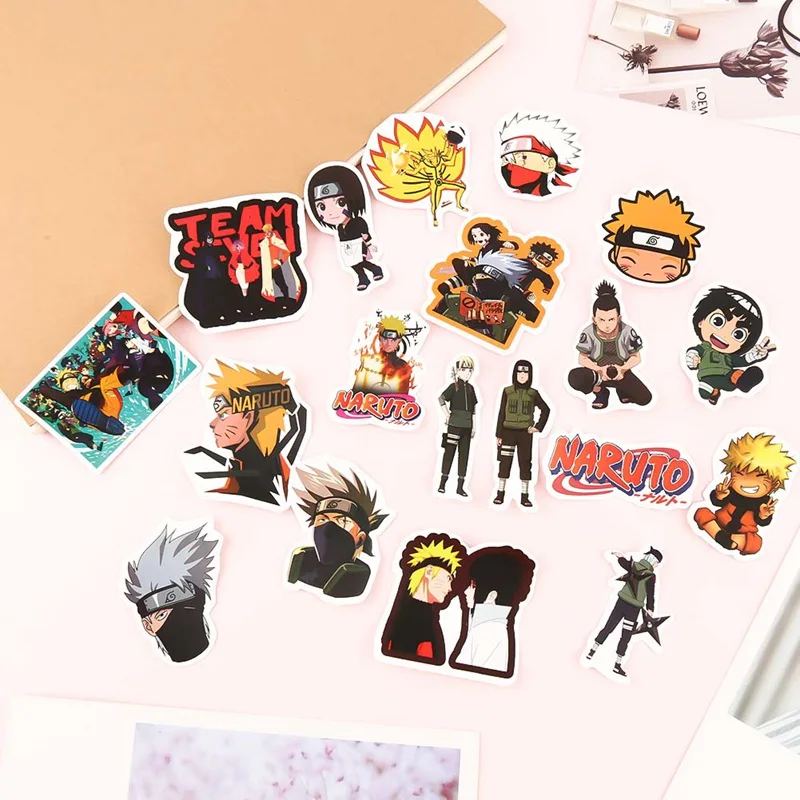 50 шт./компл. японское аниме стикеры NARUTO для чемодана багажа ноутбука скейтборд мотоцикл наклейка DIY украшения игрушки