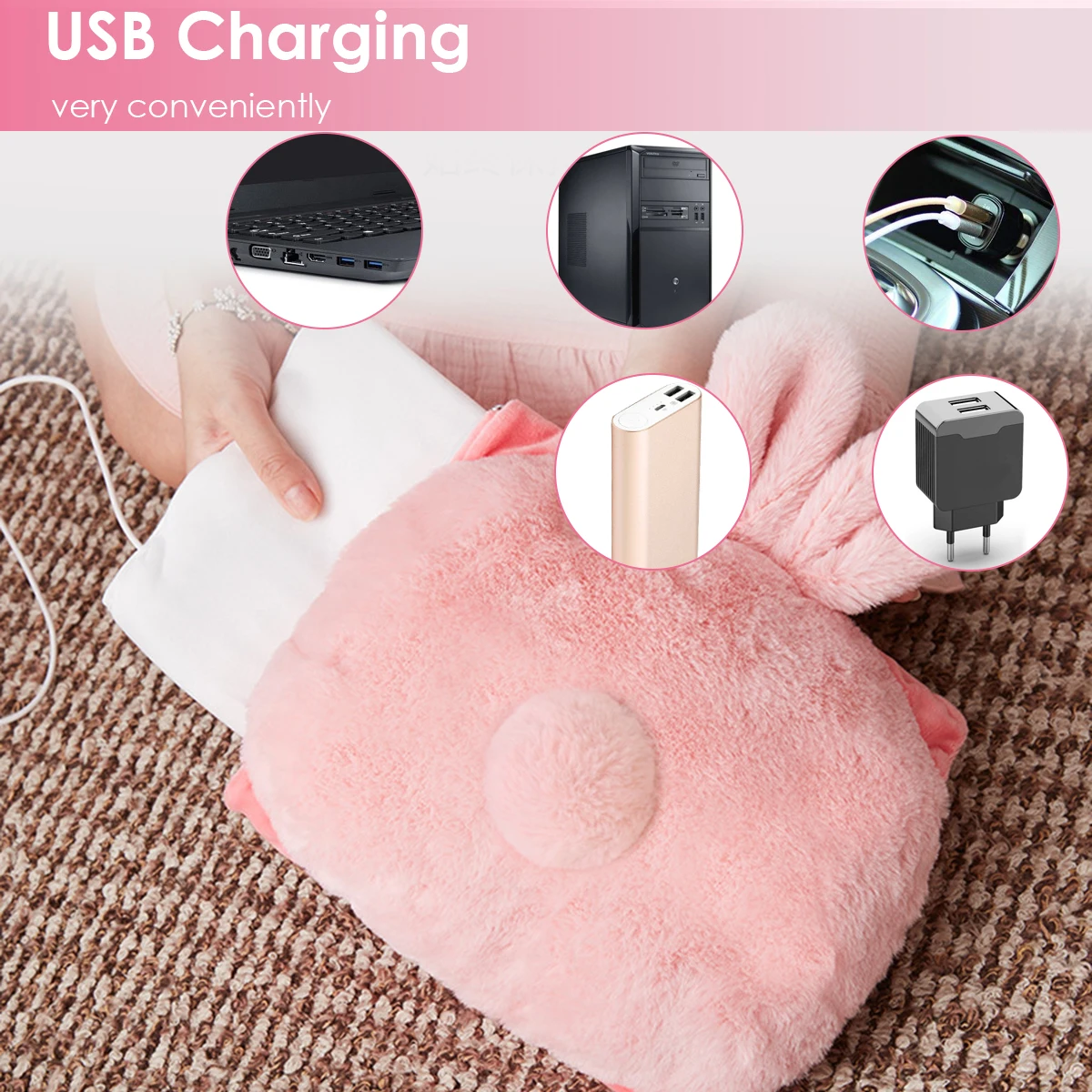 Мультяшный ручной подогреватель для рук USB Электрический нагреватель плюшевая подушка моющаяся Взрывозащищенная ручная Подушка перезаряжаемая пальчиковые руки