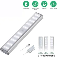 

Wireless Led Induction Smart LED Body Sensor Cabinet Lamp Closet Lamp USB Charging 30 Led Infrared Light Sensor Small Night Lamp