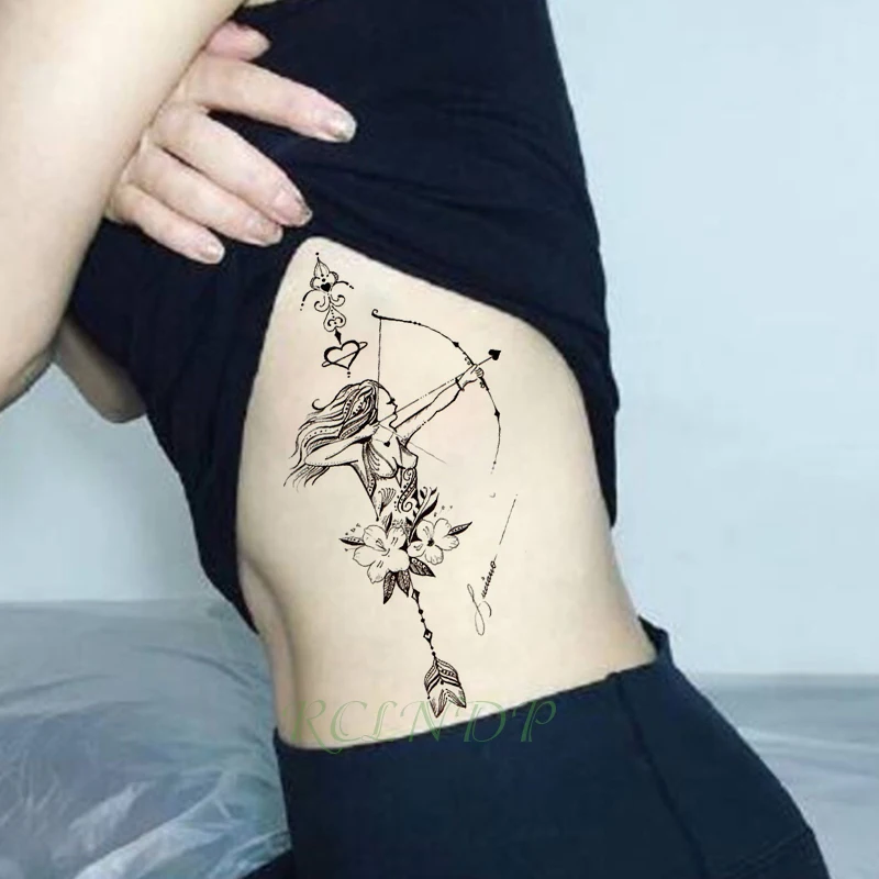 Водостойкая временная татуировка мультфильм японская девушка наклейка бантик флеш-тату поддельные тату большие темные татуировки для женщин мужчин и женщин - Цвет: Светло-зеленый