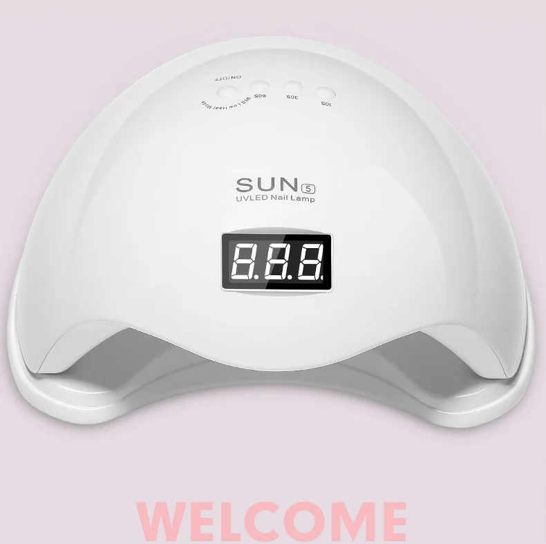 SUN UV SUN5 Plus/SUN 5 48 Вт двойная УФ светодиодная лампа с двумя руками Сушилка для ногтей для всех типов гель 24 светодиода УФ лампа для ногтей Таймер ЖК-дисплей