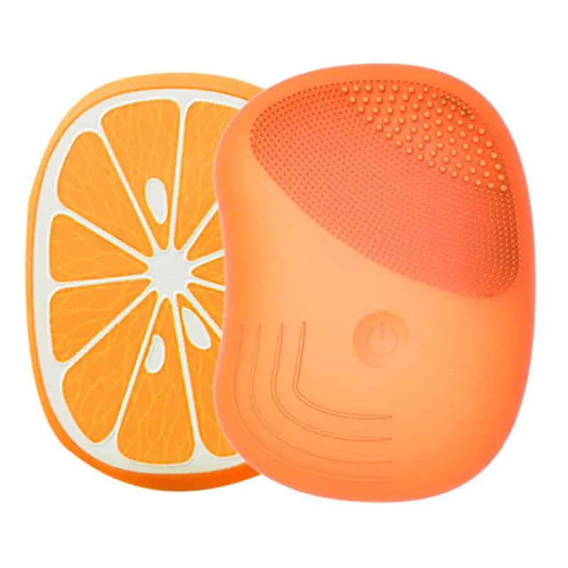 IF486O-Orange Силиконовая Очищающая щетка для лица, удаляющая черные точки, сужающая поры, контроль за маслом, электрическая щетка для чистки лица, инструмент - Цвет: IF486O-Orange