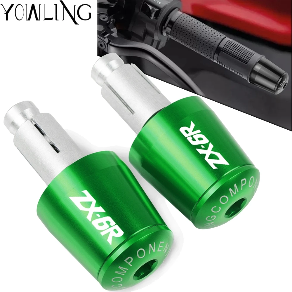 For Kawasaki Ninja ZX6R ZX 6R 6 R 2009-2014 2008 7/8&quot Motorcycle Handlebar Grip End Caps Plugs Moto Handle Bar Weight Slider |