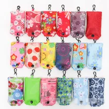 Горячая Новая модная карманная квадратная сумка для покупок Экологичная Складная многоразовая Портативная сумка через плечо дорожные сумки для продуктов