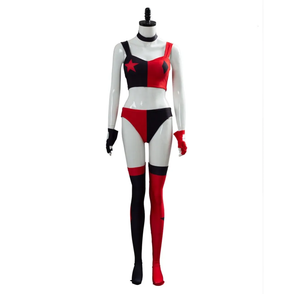 Аниме Харли Квинн костюм косплей костюм нижнее белье+ бюстгальтер+ носки