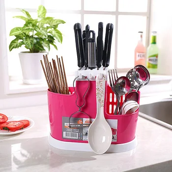 

Creative Multifunction Kitchen Storage Rack Chopstick Spoon Fork Tableware Organize Holder Large Capacity Draining Rack