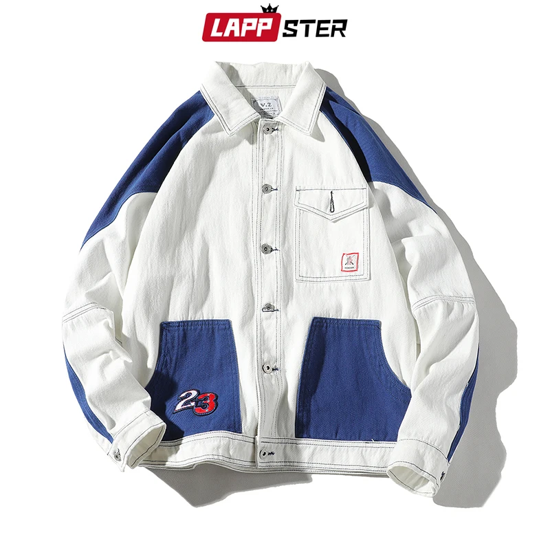 

Men Color Block Bomber Jackets Harajuku Streetwear 2019 Autumn Cargo Windbreaker Hip Hop Fashions Jackets Coats 5XL