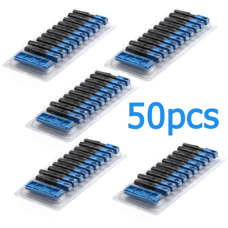 50pcs DLENP 10/50/100 PCS встроенный SC upc волокно-оптический Быстрый разъем FTTH одномодовый волоконно-оптический SC быстрый адаптер сборки на месте - Цвет: 50pcs