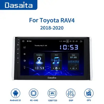 

Dasaita 10.2" HD screen 1 din Android 10.0 Car Radio for Toyota RAV4 GPS 2018 2019 Navigation TDA7850 Bluetooth MAX10