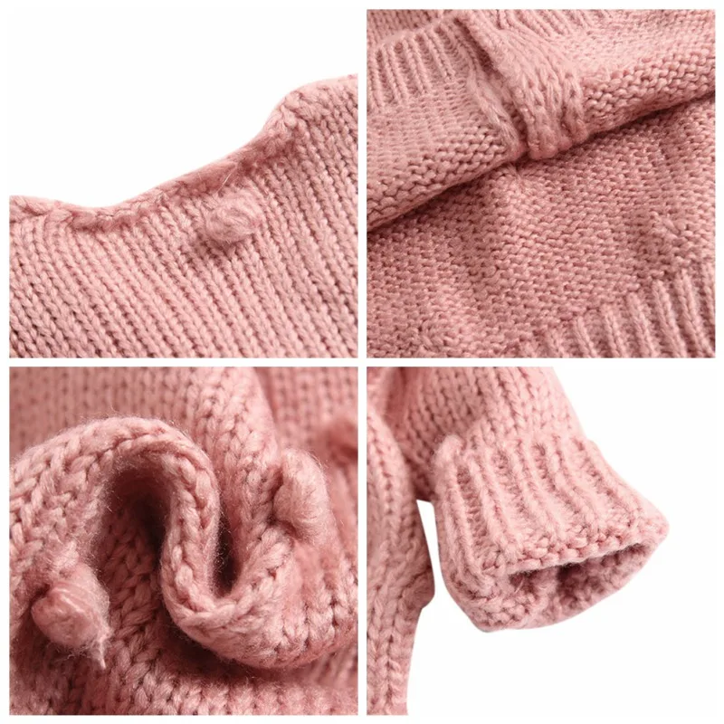 Baby Girl Sweater Infant Girls Cardigan Jacket Winter Warm Child Ball In Hand Down Sweater Cardigan Baby Clothes 0-3Y