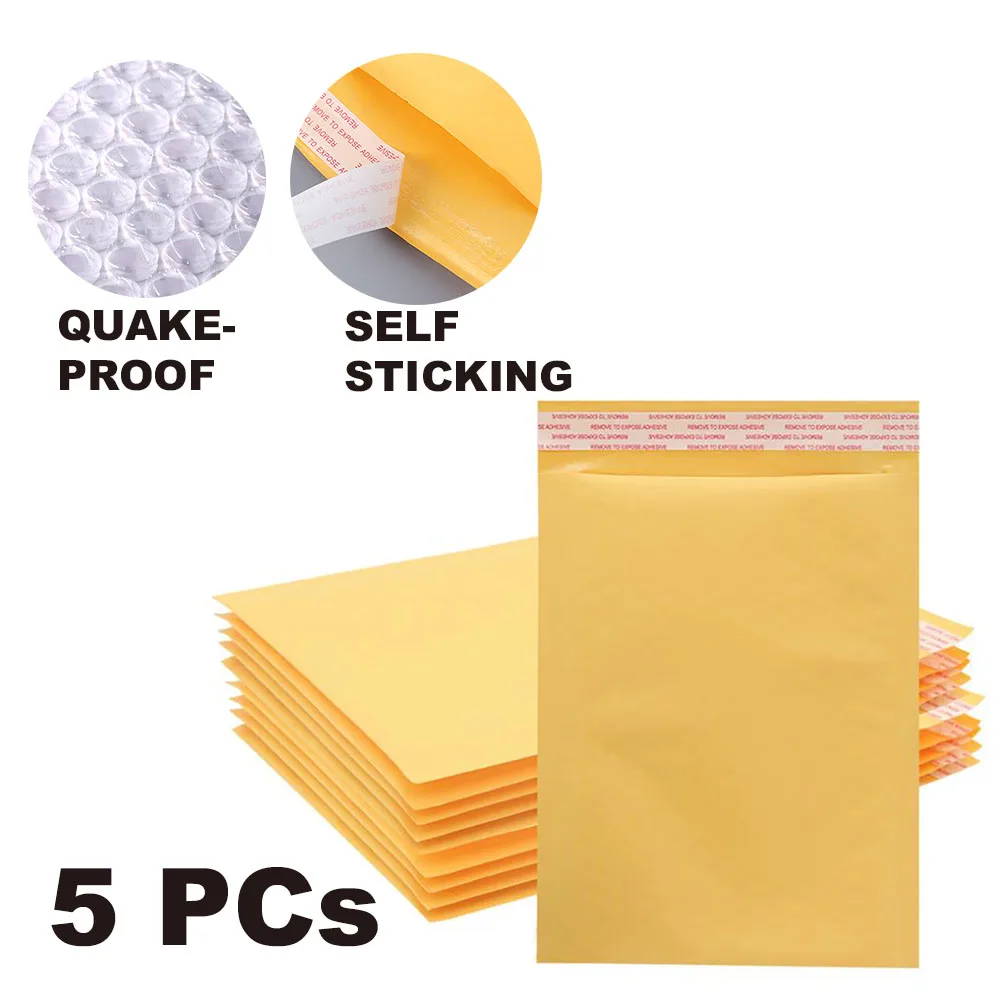 

5pcs Paper Envelopes Bags Mailers Padded Envelope With Mailing Bag Business Supplies