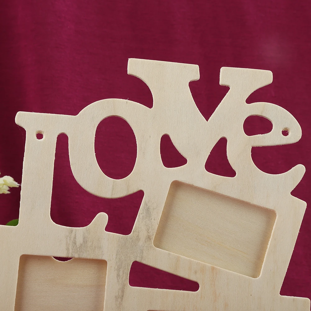 1 шт. деревянная фоторамка в форме сердца сделай сам|Рамка| |