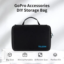 

TELESIN Camera Portable Carry Case Storage Bag Box For GoPro Hero 10 9 8 7 6 5 4 Xiaomi YI Sjcam Insta360 Osmo Action SJCAM