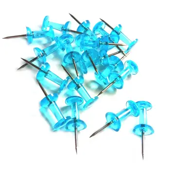 

200PCS Clear Plastic Push Pins Decorative Colored Map Thumb Tacks