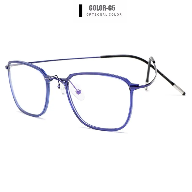 Gmei Optical Ultralight Beta Titanium Flexible Glasses Frame Men Square Prescription Eyeglasses Myopia Optical Frames M19003