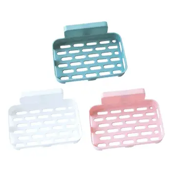 

Pack of 3 Simple Punch Free Soap Holder Draining Sticking Wall Mounted Soap Dish Storage Rack for Hotel Home Restaurant