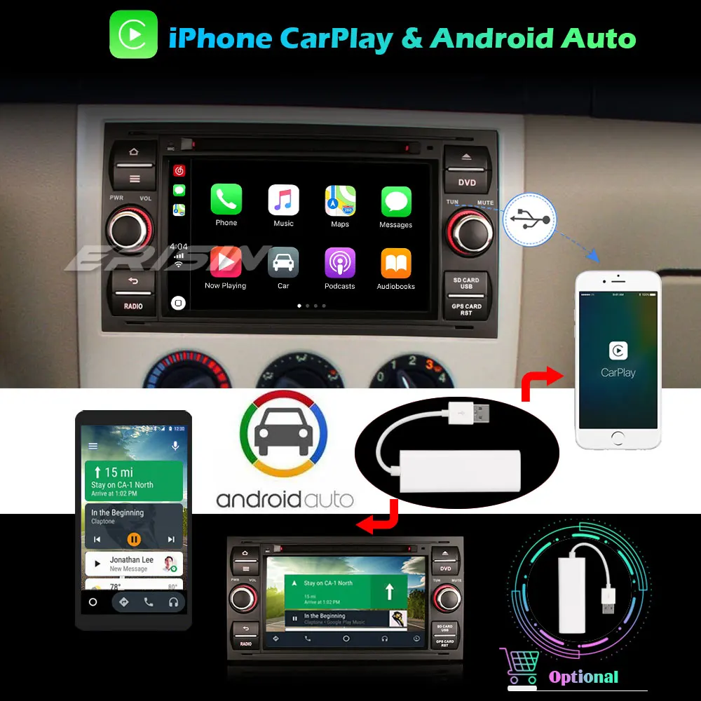 Erisin 5931 DAB + Android 10 0 автомобильный Стерео Авторадио DVD GPS Wifi OBD 4G USB для Ford C/S Max Galaxy Kuga