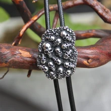 Дизайн из нержавеющей стали Череп Боло галстук для мужчин личность шеи галстук модный аксессуар