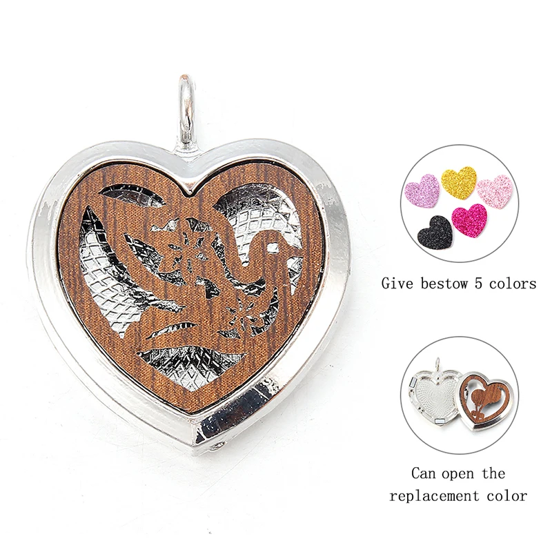 Aroma Locket Necklace Magnetic Aromatherapy Essential Oil Pendant Necklace Multi-style - Metal color: style 9