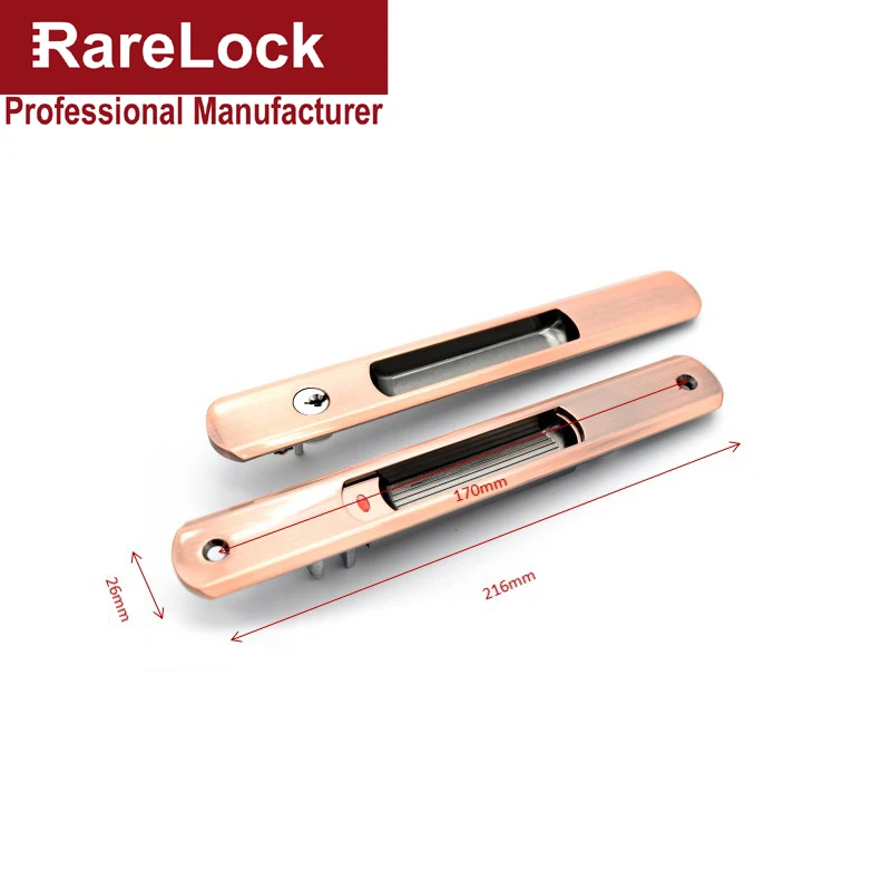 Rarelock раздвижные двери замок для стеклянной двери с зелеными красные наконечники DIY домашнего оборудования MMS231 dd