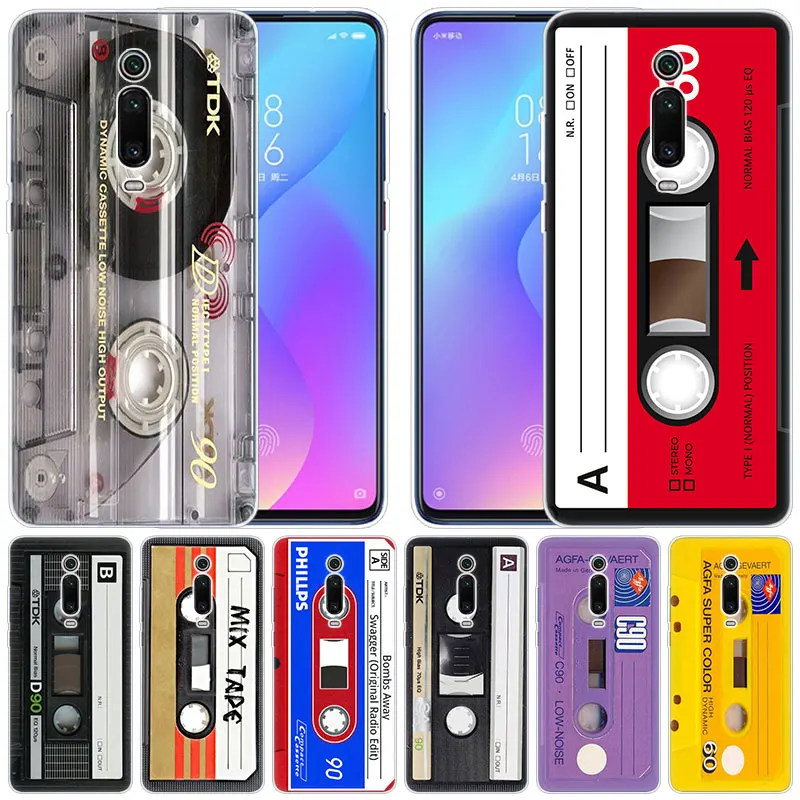 Роскошный силиконовый чехол Классическая старая кассета для Xiaomi Pocophone F1 Mi 9T Pro CC9