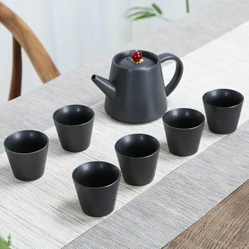 

Chinese Porcelain kiln agate Tea sets 6pcs teacup 1pcs teapot,Dehua orcelain Brand Exquisite Set Kung Fu Tea Cup,Coffee cup