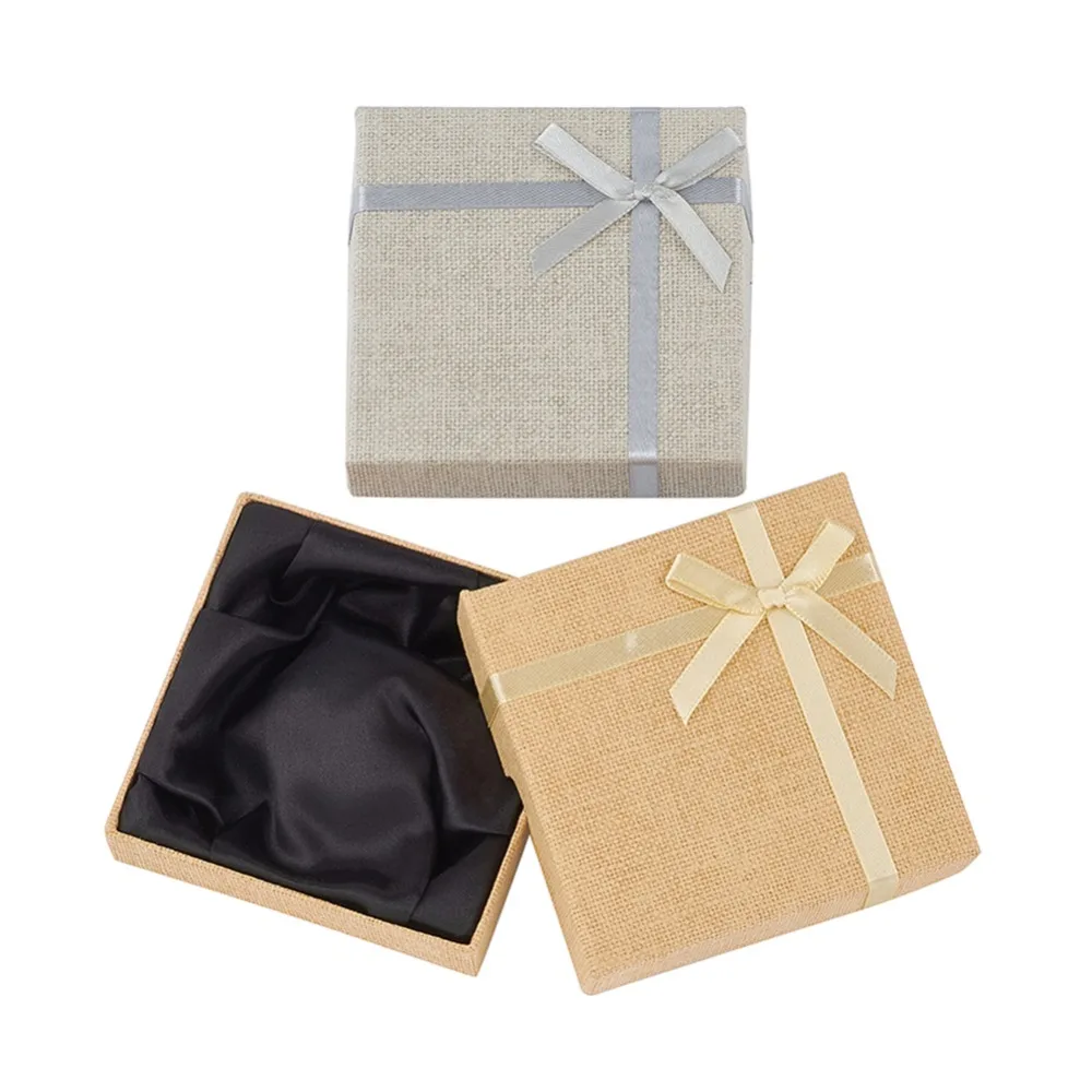 24 шт картонные коробки для браслетов квадратная Подарочная коробка для ювелирных изделий для упаковки браслетов смешанные цвета 9,1x9,2x2,2 см