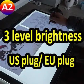 

A2 LED Light Box Drawing Tracing Tracer Copy Board Table Pad Panel Copyboard with Memory Function 3 level Brightness for Artist