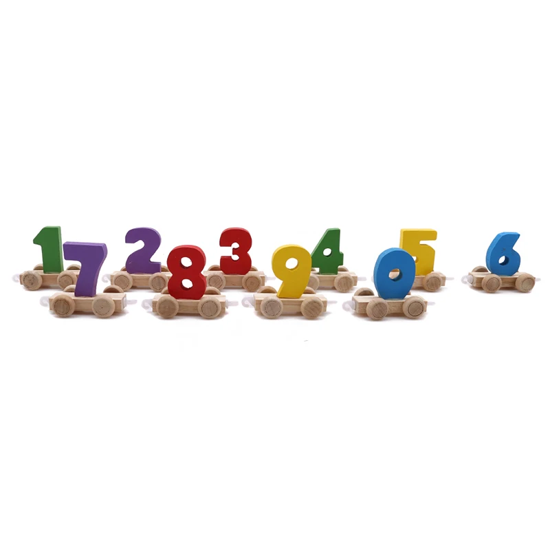 Learning Education Toys Wooden Digital Train Montessori Math Toys Game For Children Girls Countable Material Brinquedos
