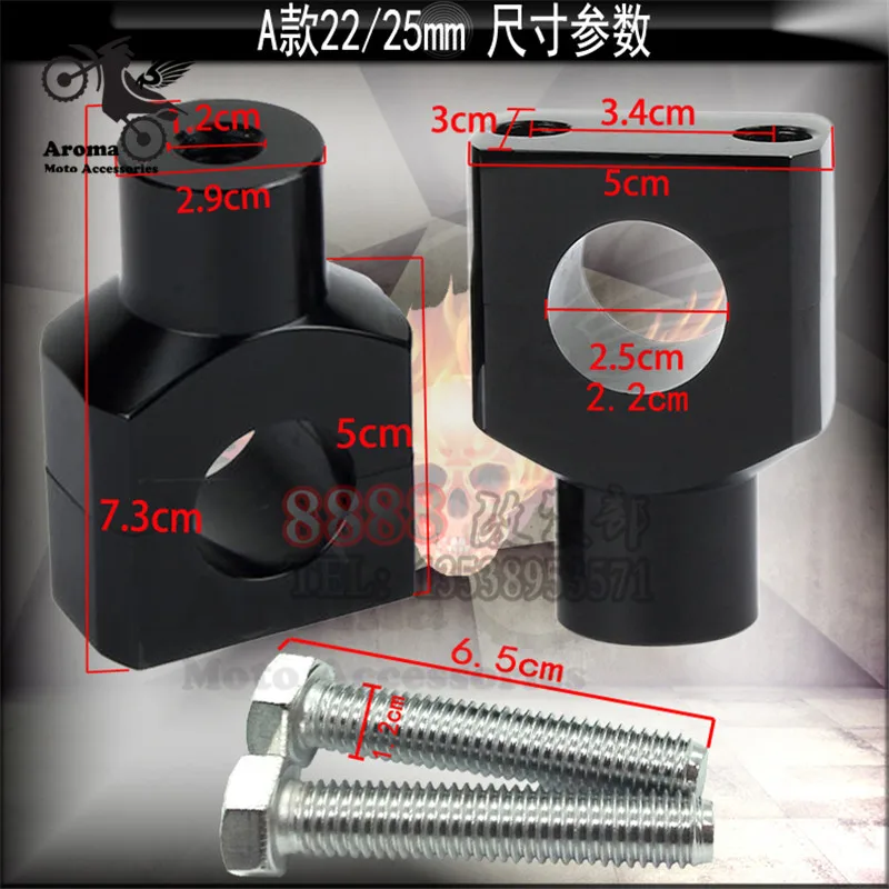5 моделей классического Кафе racer moto grip fat переходник для руля moto rbike Руль riser для halrey bar mount moto rcycle Ручка Бар Зажим
