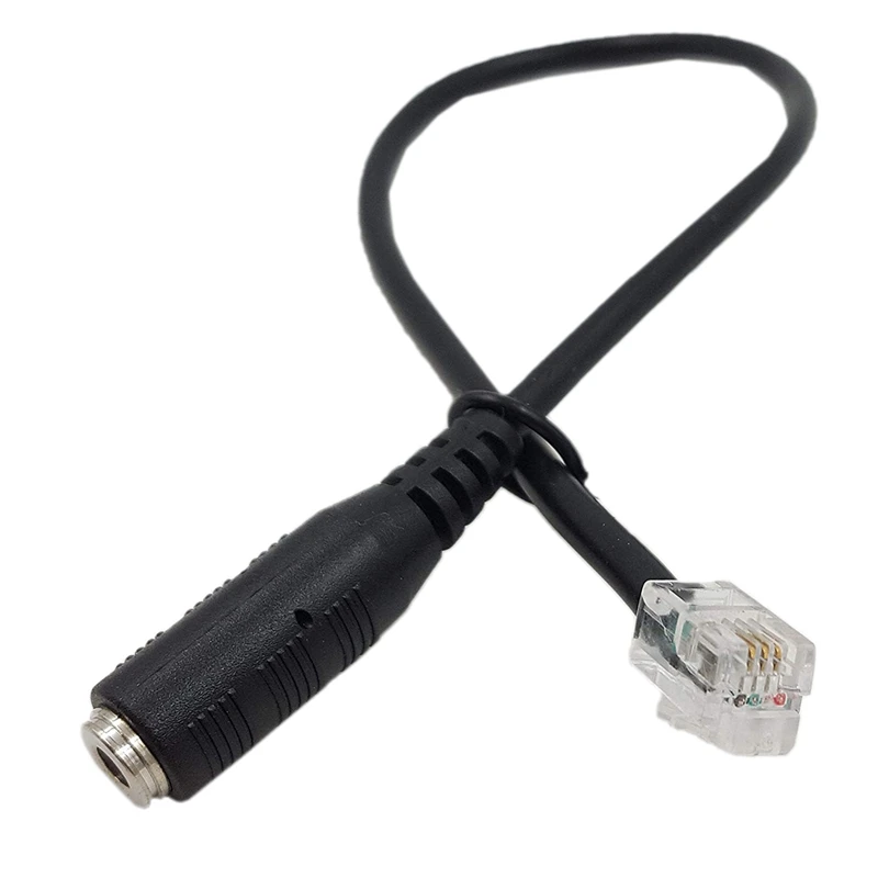 4P4C RJ9 Cable,3.5mm Smartphone Headset to RJ9 Adapter Cable,Adapter Cable Converter for IP Phones Telephone and for