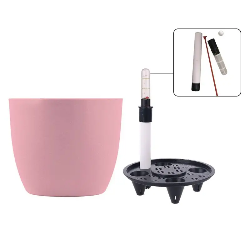 

PP 6x5''Self Watering Planters Flower Pots Indoor with Water Level Indicators Garden Modern Decorative Planter Pot for All House