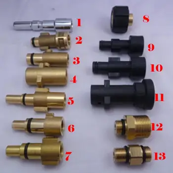 

High Pressure Car Wash Water Gun Foam Pot Adapter Pure Copper Water Gun Adapter High Pressure Foam Gun Connector 1-8