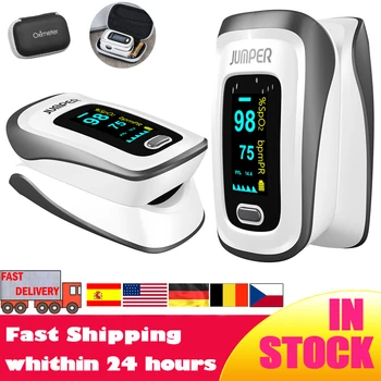 

Fast Shipping Within 24hours Blood Oxygen Monitor Finger Oximeter Oxygen Saturation Monitor (without Battery)
