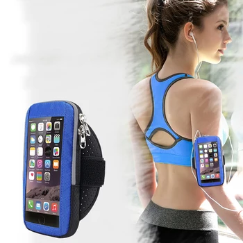 

Jogging Nylon Gym Arm Bag Waterproof Armband Case Workout Fitness Cell Phone Pack Cycling Mountain Climbing Touch Screen Running
