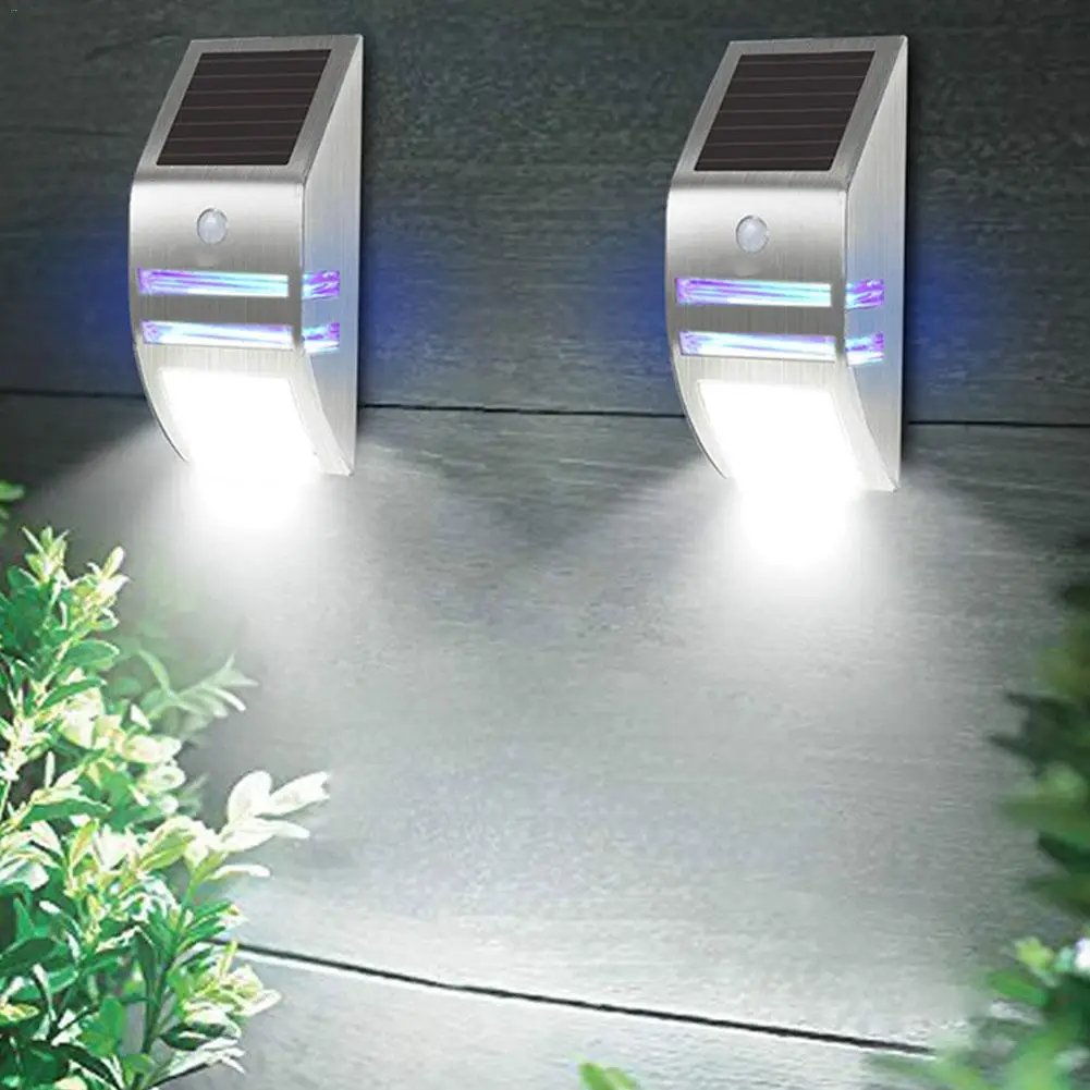 

Stainless Steel Solar Wall Lamp Waterproof LED Solar Light Human Body Sensor Wall Light for Garden Villa Courtyard Corridors