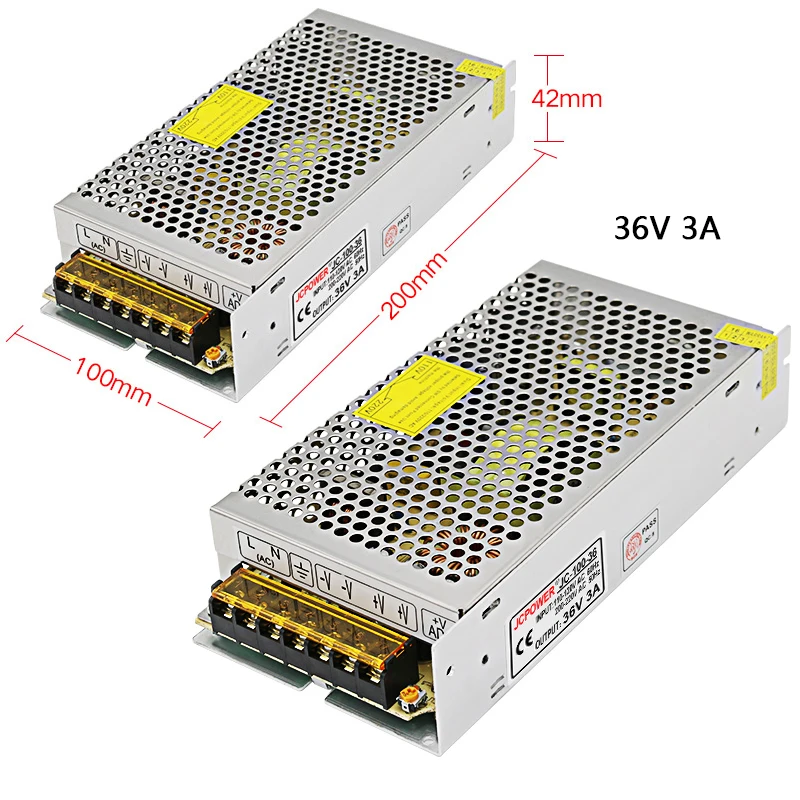 Регулируемый светодиодный импульсный источник питания DC36V 3A/10A/15A AC110V 220V к DC 36v