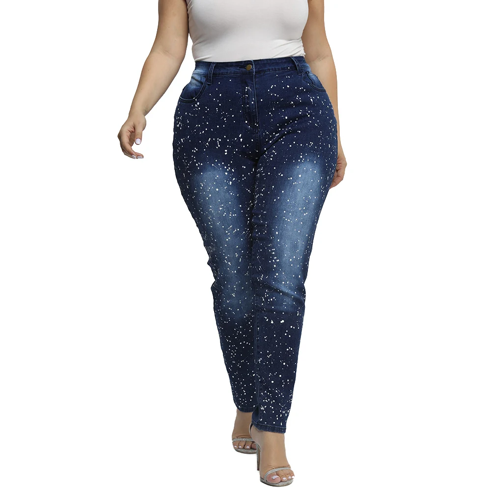 

Plus Size Fashion Jeans Women Pencil Pants High Waist Jeans Sexy Slim Elastic Skinny Pants Trousers Fit Lady Jeans 2019 New D30