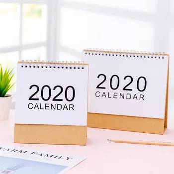 

21.5*21cm/20*15cm Bigger Smaller Calendar 2019.9- 2010 Years Paper Print Daily Desk Calendar To Do List Planner