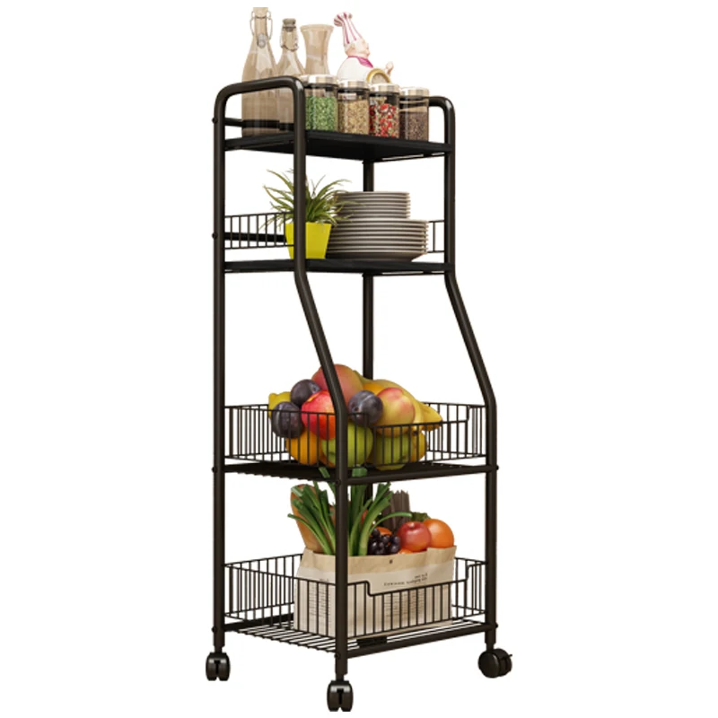 Kitchen racks floor multi-layer storage rack storage rack multi-function household vegetable rack pot bowl storage basket
