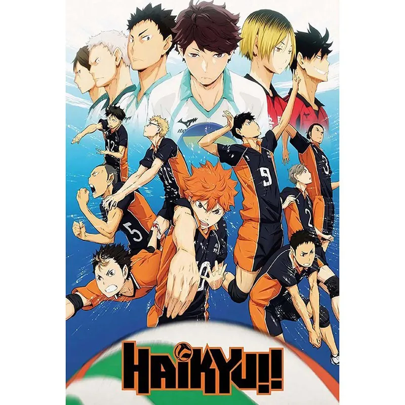 Лидер продаж 2021 Японское Аниме Haikyuu! Шелковый плакат с изображением