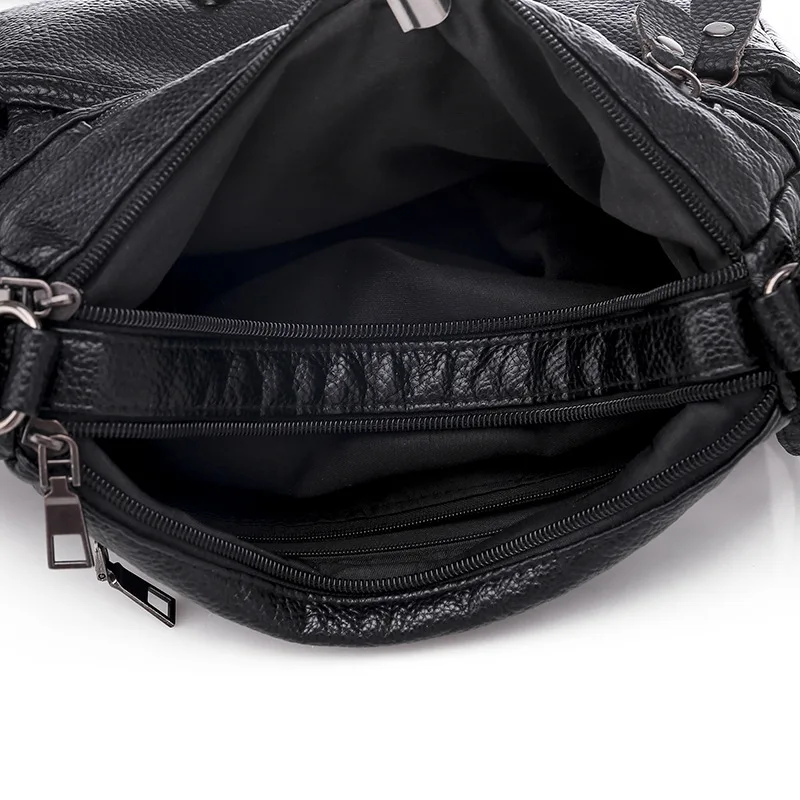 

Trend Outdoor Travel Shoulder Bag Versatile Women's ruan pi bao Large Capacity Shopping Commuter Bag Washed Leather Shoulder Bag