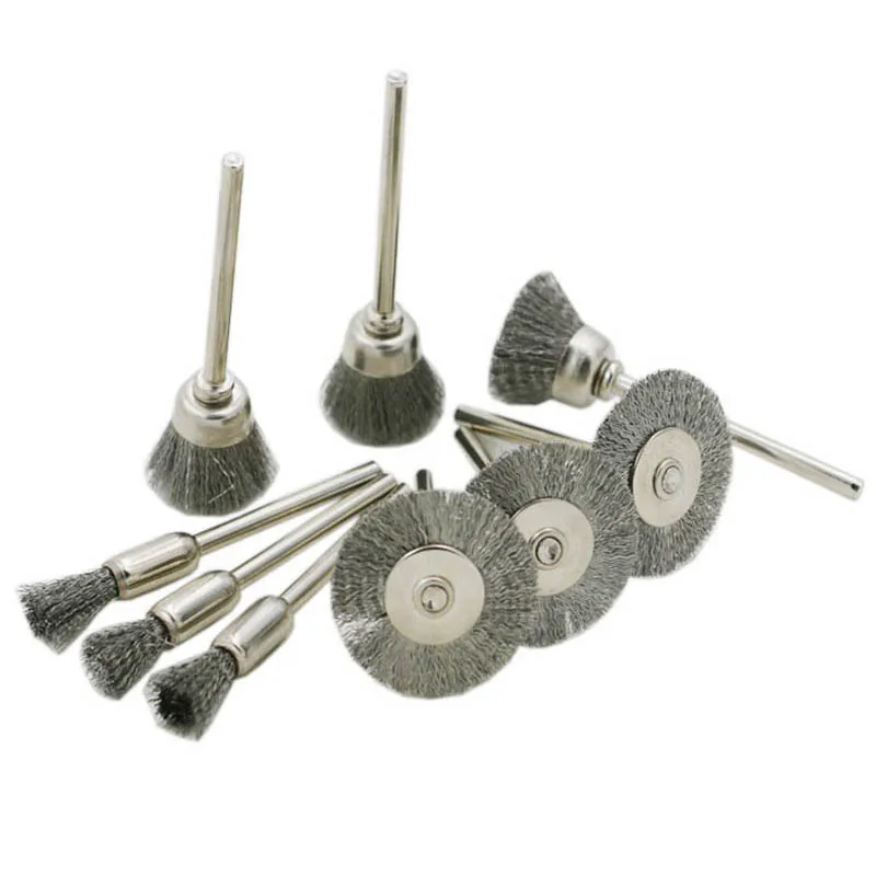 15pcs/set Copper Wire Brushes Metal Brush Rust Removing Brush Polishing for Dremel Rotary Grinder Power Tool Accessories